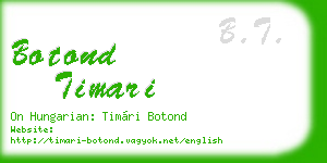 botond timari business card